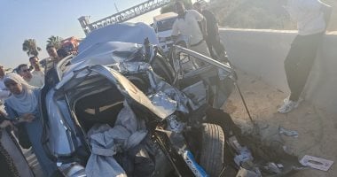 تصادم 3 سيارات يتسبب في إصابة 5 أشخاص على طريق الإسكندرية الصحرواي