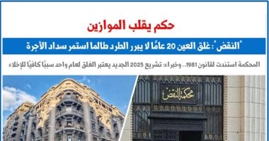 حكم: غلق العين لسنوات لا يبرر الطرد طالما استمر سداد الأجرة.. برلمانى
