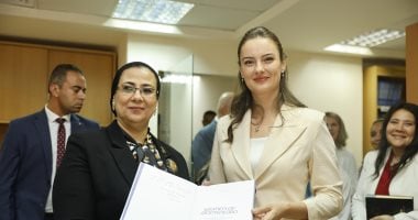 رئيسة “القومى للمرأة” تستقبل قرينة رئيس مونتينيجرو لبحث سبل التعاون.. صور