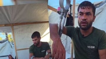 “بقدم بترتها الحرب وقلب أنهكه الفقد”.. فادي شقورة ناجٍ يحمل جراحه وجراح عائلته بقدم واحدة في قلب غزة.. الشاب يرعى والديه المصابين بعد استشهاد شقيقه.. ويكافح للبقاء ويواصل الصمود وسط أنقاض القطاع وظروف قاسية