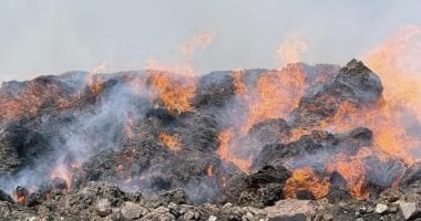 حريق يلتهم كميات من محصول الكتان بقرية ميت هاشم بالغربية