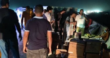 تصادم سيارتين نقل وملاكي على طريق “بنها – شبرا الحر” ووجود مصابين