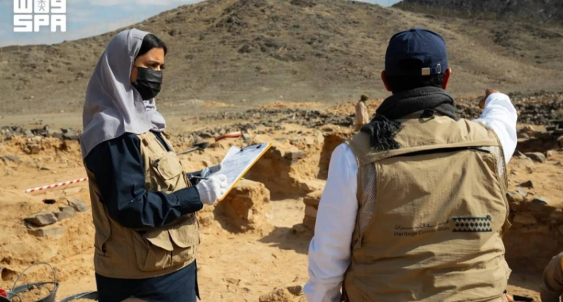 هيئة التراث تنهي أعمال الموسم الرابع من التنقيب الأثري في موقع حلِّيت بمحافظة الدوادمي