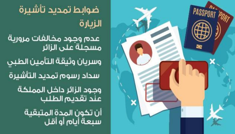 ربط تمديد تأشيرة الزيارة بالمخالفات والتأمين الطبي