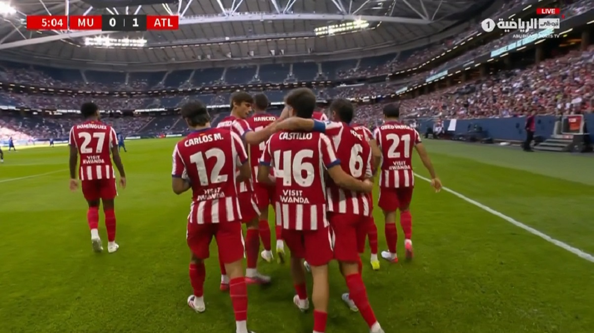 اهداف مباراة مانشستر يونايتد واتليتكو مدريد الودية