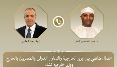 وزيرا خارجية مصر وتشاد يبحثان تعزيز العلاقات وتنسيق المواقف بشأن أزمات السودان وليبيا