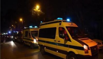 بالأسماء| مصرع وإصابة 9 أشخاص في حادث تصادم مروع بصحراوي البحيرة 