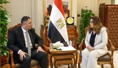 وزيرة التنمية المحلية تتابع مع محافظ دمياط مشروعات الخطة الاستثمارية