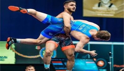 مصطفى حسين يهزم المجنس إبراهيم الونش ويتأهل لنصف نهائي المصارعة بـ «تارانتو»