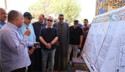 محافظ المنيا يضع حجر أساس مدرسة الروضة الابتدائية