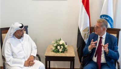 وزير البترول يبحث مع رئيس «أدنوك للحفر» إقامة شراكات استراتيجية