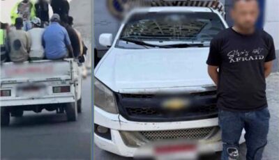 ضبط سائق ربع نقل سمح لركاب بالجلوس فوق الصندوق الخلفي في المقطم