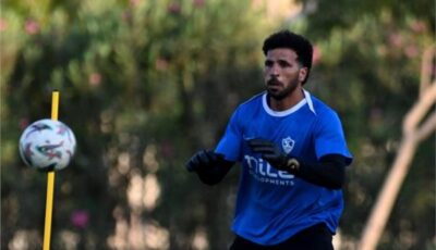 مهدي سليمان يحرس مرمى الزمالك أمام البنك الأهلي