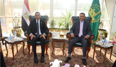 محافظ القليوبية يستقبل وزير الشباب لبدء جولة تفقدية بالمحافظة 
