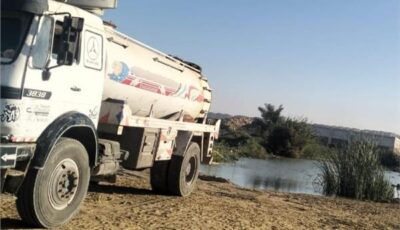 ضبط سيارة نقل تقوم بإلقاء مخلفات خطرة على أحد أحواض بحيرة مريوط بالإسكندرية