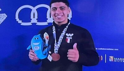أحمد هشام يتوج ببرونزية سباق 100 متر مزدوجة في دورة ألعاب البحر المتوسط