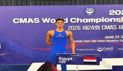 أحمد عوض ومهاب إيهاب يحصدان فضية وبرونزية سباق 200 متر في البحر المتوسط 