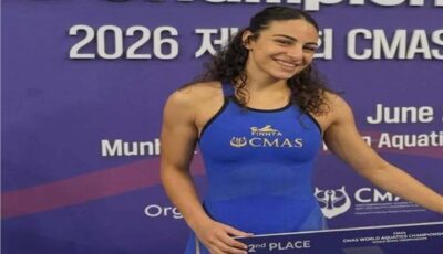 أحمد هشام وندى مجدي يحصدان ذهبية وفضية في سباحة الزعانف بالبحر المتوسط 