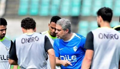 معتمد جمال يحفز لاعبي الزمالك قبل مواجهة منتخب السويس بتروجت