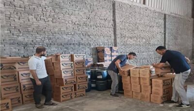 ضبط 1600 زجاجة مياه معدنية مجهولة المصدر داخل مخزن في كفر الشيخ