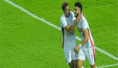 الزمالك يتقدم على منتخب السويس بتروجت بهدف حسام أشرف