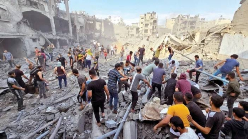 استشهاد فلسطينيين في قصف الاحتلال حي الشيخ رضوان