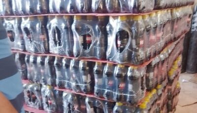 ضبط 6000 عبوة مياه غازية داخل مخزن غير مرخص ببنها