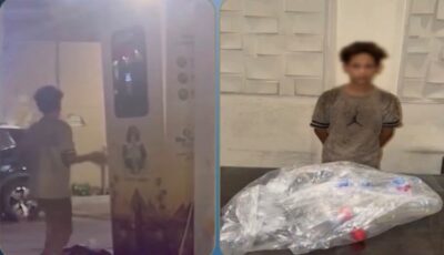 القبض على طفل سرق العبوات البلاستيك من داخل ماكينة تدوير القمامة بالدقى
