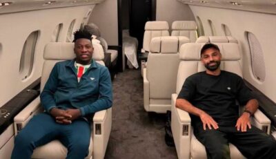 أونانا بصحبة محمد صلاح بطائرة خاصه لإنجلترا